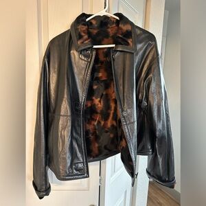 Cache reversible leather Jacket size Small